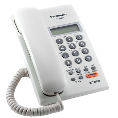 KXT7705 Telefono Analogico Panasonic KX-T7705 Pantalla Dos Lineas Montaje Mural